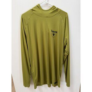 Squak Mountain Co Mens XL Olive Green Long Sleeve Hooded Performance Shirt